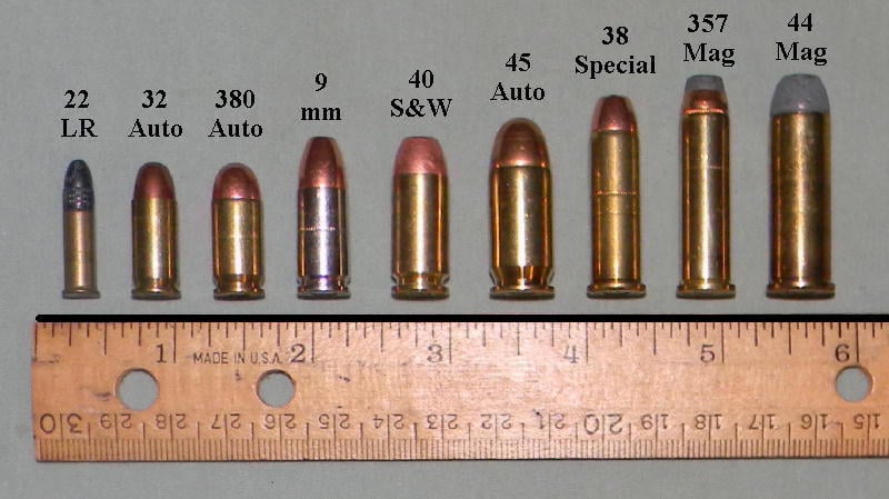 Handgun Calibers (Including Common Revolver and Pistol Calibers)